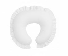 Load image into Gallery viewer, White Solid Ruffle Nursing Pillow Cover