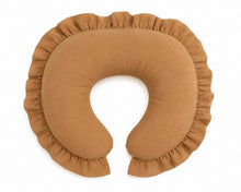 Load image into Gallery viewer, Brown Solid Ruffle Nursing Pillow Cover