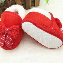 Load image into Gallery viewer, Winter Newborn Infant Baby Girls Boys Shoes Bow-knot Fur Ankle Length Autumn Warm Snow Boots 0-18M Babies
