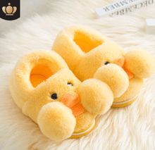 Load image into Gallery viewer, Winter Cute Cartoon Kids Soft Cotton Shoes Baby Shoe Small Yellow Duck Slippers For Children