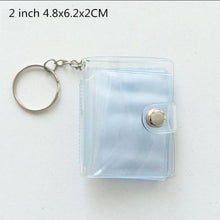 Load image into Gallery viewer, 16 Photos Card Holder 1 Inches Card Bag Photo Album Keychain Hollow Love Photo Holder Key Rings Holds Memory Album DIY Memorable Gifts For Loved Ones