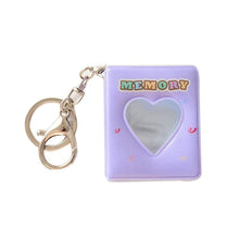 Load image into Gallery viewer, 16 Photos Card Holder 1 Inches Card Bag Photo Album Keychain Hollow Love Photo Holder Key Rings Holds Memory Album DIY Memorable Gifts For Loved Ones