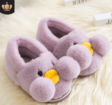 Load image into Gallery viewer, Winter Cute Cartoon Kids Soft Cotton Shoes Baby Shoe Small Yellow Duck Slippers For Children