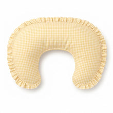 Load image into Gallery viewer, Yellow Gingham Ruffle Nursing Pillow Cover