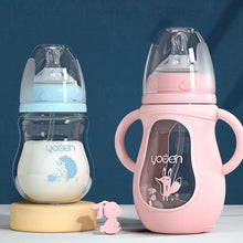 Load image into Gallery viewer, Modern Glass Baby Bottle Straw Drop-resistant Water Drink Bottles for Baby Milk Bottle for a Child