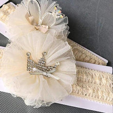 Load image into Gallery viewer, ILuxury Handmade Infant Child Hair Band Three-dimensional Alloy Rhinestone Crown Headdress Elastic Headband Turban For Baby Girls