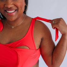Load image into Gallery viewer, Tie Shoulder Breastfeeding Swimsuit Top 2026