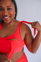 Load image into Gallery viewer, Tie Shoulder Breastfeeding Swimsuit Top 2026