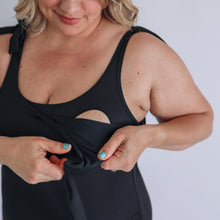 Load image into Gallery viewer, One Piece Tie Shoulder Breastfeeding Swimsuit 2026