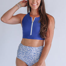 Load image into Gallery viewer, Crop Zip Up Breastfeeding Swimsuit Top 2026