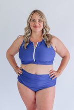 Load image into Gallery viewer, Crop Zip Up Breastfeeding Swimsuit Top 2026