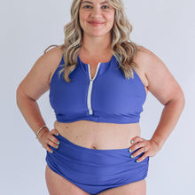 Load image into Gallery viewer, Crop Zip Up Breastfeeding Swimsuit Top 2026