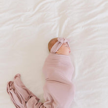 Load image into Gallery viewer, blush ribbed stretchy swaddle