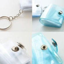 Load image into Gallery viewer, 2 Inch Photo Album PVC Sequins Transparent Sticker & Name Card Holder 16 Pockets Photo Holder Business Card Bag Mini Photo Holds Photos with Key Chain Album Gifts