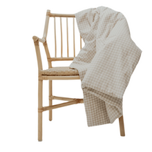 Load image into Gallery viewer, Beige Gingham Crib Quilted Blanket