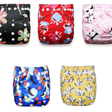 Load image into Gallery viewer, Modern Luxury Printed Baby Nappy 5pcs/Lot Washable Diapers Good Quality Pocket Diaper For Kids