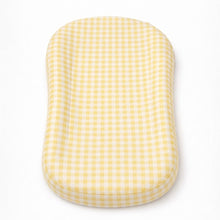 Load image into Gallery viewer, Yellow Gingham Ruffle Baby Lounger Cover