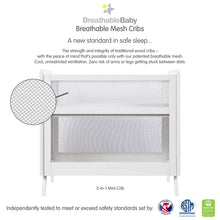 Load image into Gallery viewer, Breathable Mesh 2-in-1 Mini Crib, Greenguard Gold Certified
