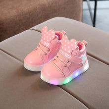 Load image into Gallery viewer, Girl LED Lights Shoes Flexible Casual Design Comfortable Soft Toddler Shoe For Running Walking Excellent Gift
