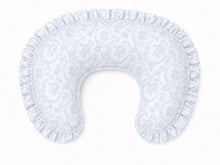 Load image into Gallery viewer, Blue Chinoiserie Ruffle Nursing Pillow Cover