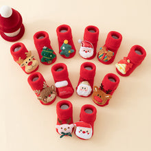 Load image into Gallery viewer, Baby Socks Christmas Newborn For Baby Boys/Girls Christmas Floor Socks Anti-Slip Baby Step Socks For Baby Kids