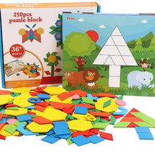 Load image into Gallery viewer, 250pcs Wooden Geometric Clever Board Puzzle 3D Board Toy Baby Early Educational Learning Toys for Children Game (Multicolor)