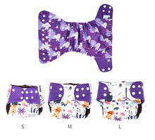 Load image into Gallery viewer, Modern Eco-friendly Diaper New 4pcs/set Washable Coffee Mesh Cloth Diaper Cover Adjustable Nappyies For Kids