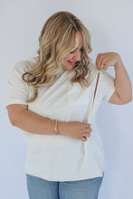 Load image into Gallery viewer, Relaxed Fit Zip Breastfeeding Tee