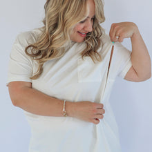 Load image into Gallery viewer, Relaxed Fit Zip Breastfeeding Tee