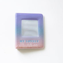 Load image into Gallery viewer, 3 Inch Mini Photo Album 32 Pockets Square Hollow Card Holder Bronzing Stars Picture Storage Case PVC Photocard Holder DIY Photo Albums Birthday Gift Family Scrapbook Albums Family Anniversary Gift For Couple