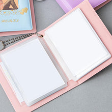 Load image into Gallery viewer, 3 Inch Mini Photo Album 32 Pockets Square Hollow Card Holder Bronzing Stars Picture Storage Case PVC Photocard Holder DIY Photo Albums Birthday Gift Family Scrapbook Albums Family Anniversary Gift For Couple
