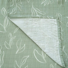 Load image into Gallery viewer, Organic Bamboo Cotton Blend Crib Sheet in Natural Oasis Willow