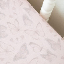 Load image into Gallery viewer, Organic Cotton Jersey Crib Sheet in Butterfly Dreamscape