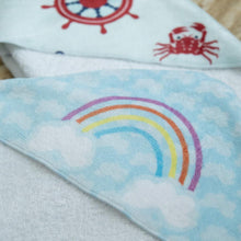 Load image into Gallery viewer, Rainbow Hooded Baby Towel