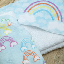 Load image into Gallery viewer, Rainbow Hooded Baby Towel