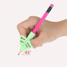 Load image into Gallery viewer, 3Pcs/Set Soft Silica Pencil Grasp Two-Finger Gel Pen Grips Children Writing Training Correction Tool Pens Holding for Kids Gifts Children's School Supplies Triangular Correction Children's Writing Tool
