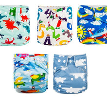Load image into Gallery viewer, Modern Luxury Printed Baby Nappy 5pcs/Lot Washable Diapers Good Quality Pocket Diaper For Kids