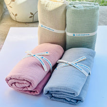 Load image into Gallery viewer, Organic Cotton Gauze Muslin Swaddle Blanket