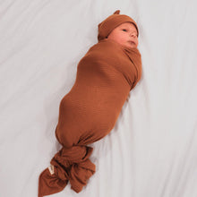 Load image into Gallery viewer, Cocoa Ribbed Stretch Swaddle