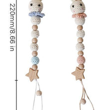 Load image into Gallery viewer, Modern Handmade Pacifier Chain Baby Teething Chains Crochet Rabbit Panda Beads Wooden Clips Wood Tiny Rod For Kids