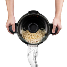 Load image into Gallery viewer, MASTERPAN Nonstick Stock & Pasta Pot With Glass Lid Strainer, 5 QT., 9" (23cm)