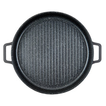 Load image into Gallery viewer, MASTERPAN Nonstick Stovetop Oven Grill Pan & Stainless Steel Lid, Black 12" (30cm)
