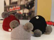 Load image into Gallery viewer, Modern Trend New Baby Beanies Hats Children Knitted Pompom Winter Autumn Cute Cap Warm Girl Hat With Two Balls