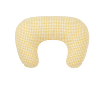 Load image into Gallery viewer, Yellow Gingham Ruffle Nursing Pillow Cover