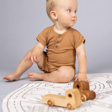 Load image into Gallery viewer, camel ribbed romper