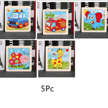 Load image into Gallery viewer, 10pcs Of Wood Puzzle Baby Young Children Early Lessons Learned Intelligence Cartoon Animal Puzzle Wooden Toys Education Puzzles