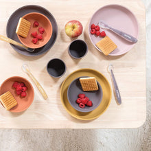 Load image into Gallery viewer, Nattou Silicone Children’s Tableware Set 4-Piece with Non-Slip Suction Plate & Bowl