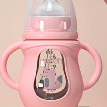 Load image into Gallery viewer, Modern Glass Baby Bottle Straw Drop-resistant Water Drink Bottles for Baby Milk Bottle for a Child