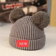 Load image into Gallery viewer, Modern Trend New Baby Beanies Hats Children Knitted Pompom Winter Autumn Cute Cap Warm Girl Hat With Two Balls