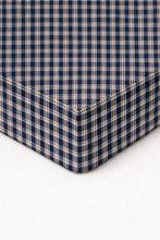 Load image into Gallery viewer, Blue Plaid Crib Sheet